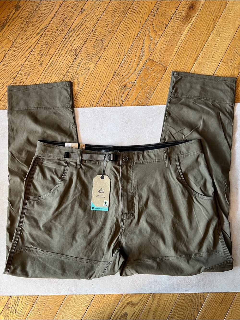 PrANa Stretch Zion Slim Pants II. Color Mud